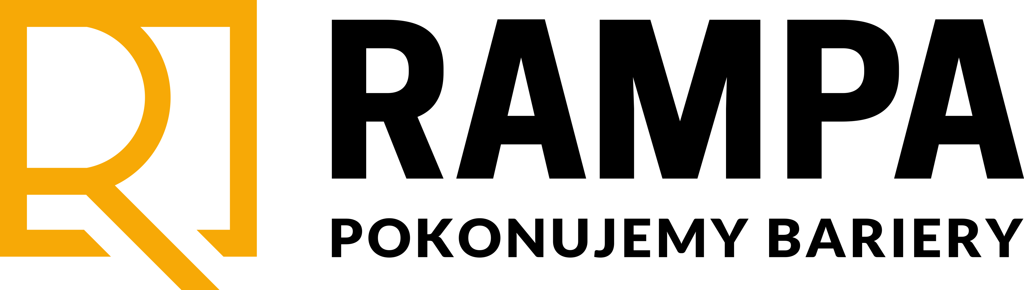 Logotyp portalu Rampa. Pokonujemy bariery